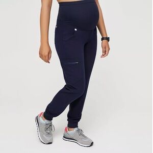 Figs Zamora Maternity Scrub Joggers Navy Blue - X-Large